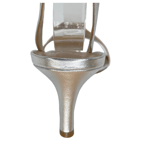 Naturalizer Womens Heels Right 8M Left 7.5M Tinda Soft Silver Leather - Picture 7 of 15